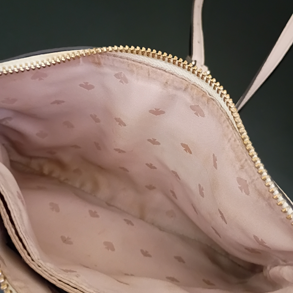 Kate Spade Beige and White Leather Clutch - Picture 5 of 8